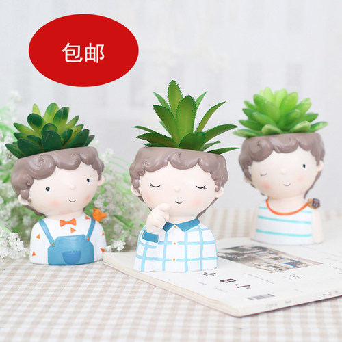 树脂创意卡通办公室阳台多肉植物