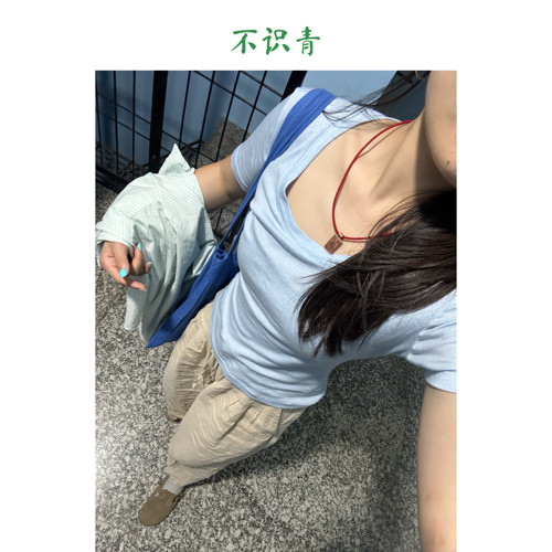 不识青 亚麻直筒裤 默认微瑕no退换