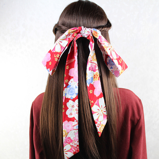 烫金印花长发带宽4.5厘米长150厘米古风汉服发饰束发装饰配饰