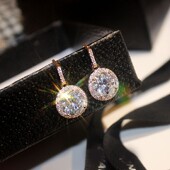 巨亏清仓松本好货2025法式 高贵镀18K金奥地利水晶钻耳环耳钉耳饰