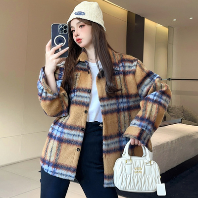 小个子大衣双面羊绒女短款2025秋冬新款高级感西装领羊毛呢子外套