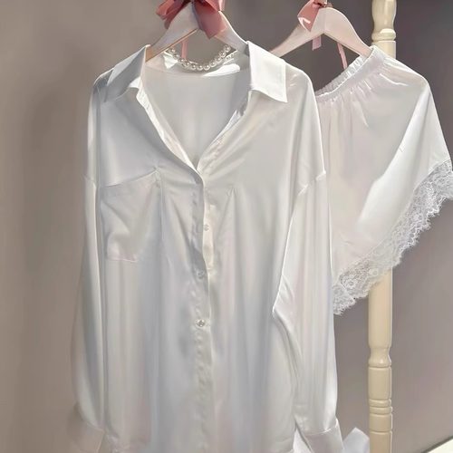 纯欲薄款睡裙女款宽松家居服套装