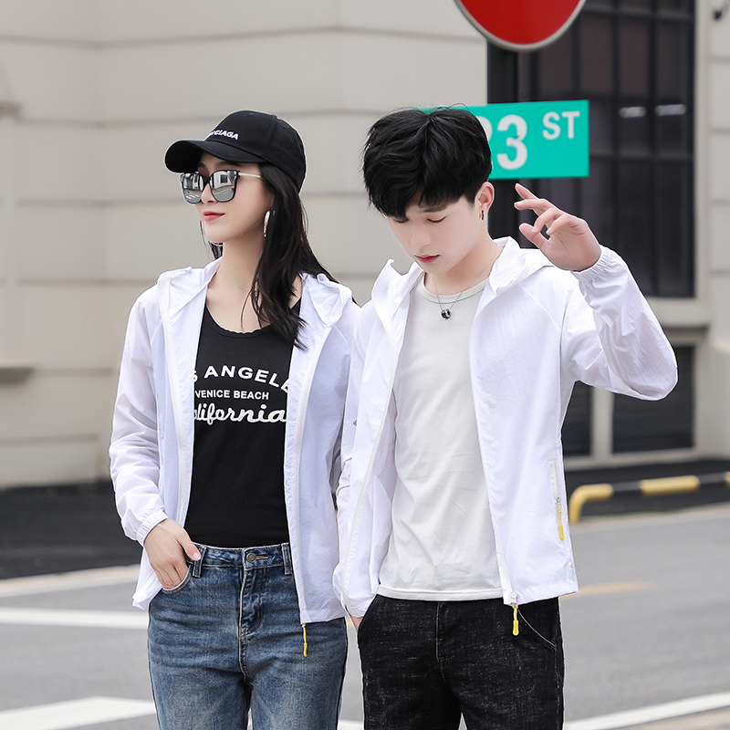 夏季户外防晒衣男连帽韩版潮流超薄款夹克帅气夏天速干外套防晒服