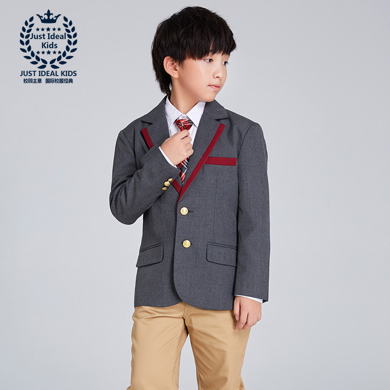 校园主意秋季学院风校服中小学生班服小西装外套青少年西服上衣