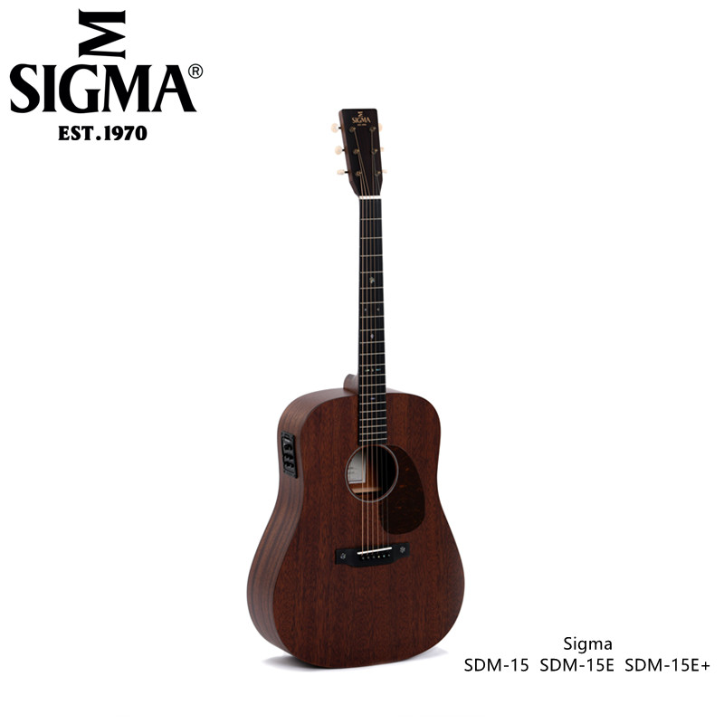 Sigma吉他15系列 D型桃花心芯全单SDM-15 SDM-15E+电箱民谣木吉他