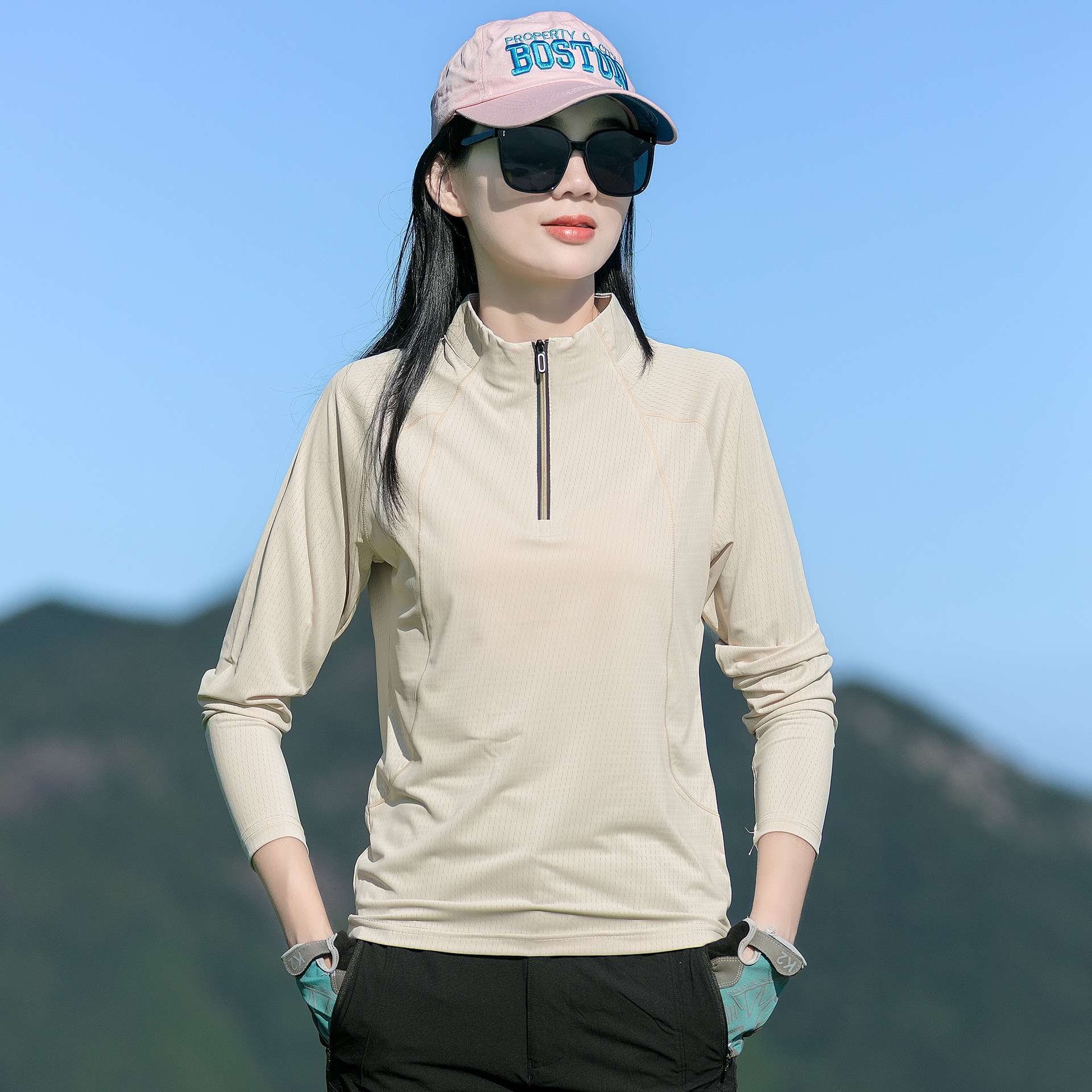 春夏新款速干衣T恤女户外运动透气弹力快干上衣跑步登山冰丝长袖,户外/登山/野营/旅行用品,速干T恤,淘宝优惠券,粉丝福利购,淘宝优惠卷