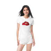 辣妹修身 FDR官方店 上衣 美式 情侣装 融化情绪苹果短袖 t恤男女夏季