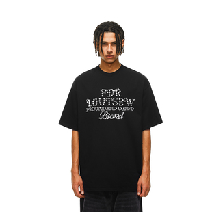 重磅情侣装 FDR官方店 t恤男女夏季 运动短袖 宽松上衣体恤 珍珠美式