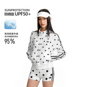 FDR官方店 波点立领防晒服夏季运动白色上衣轻薄外套防晒衣女款