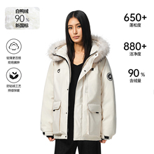 FDR官方店 毛领工装加厚外套情侣男款超好看派克羽绒服冬季女款