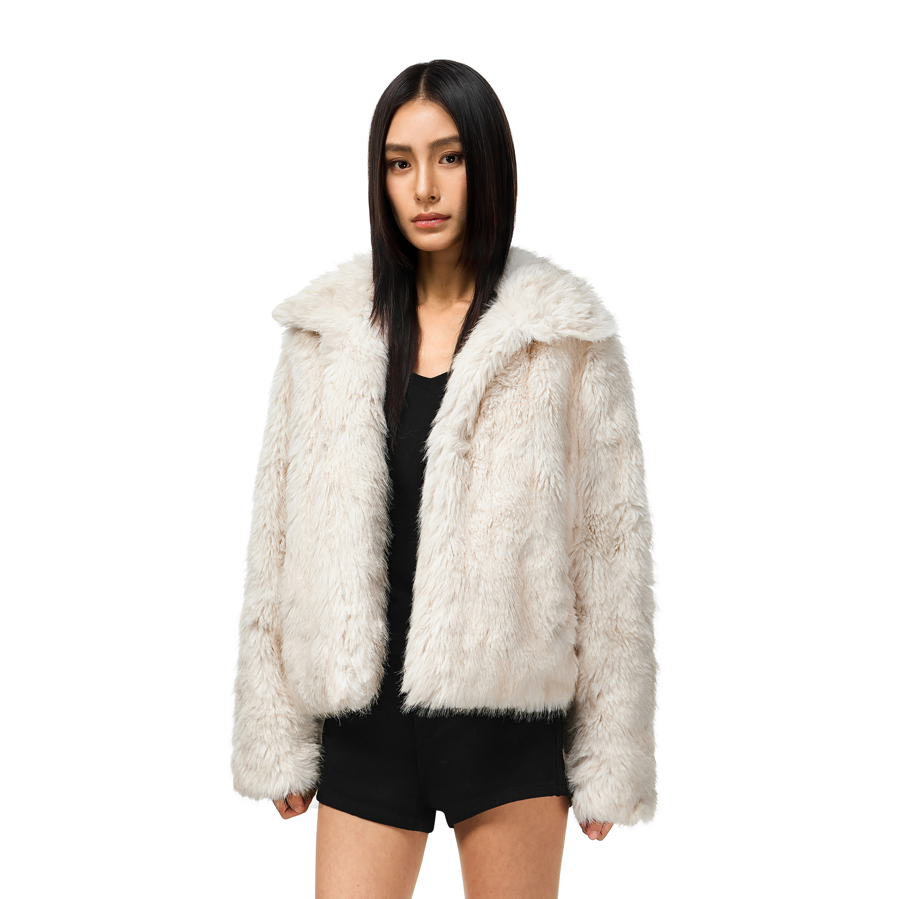 FDR官方店 翻领毛毛保暖夹克外套女小个子短款加厚秋冬毛绒上衣,女装/女士精品,短外套,淘宝优惠券,粉丝福利购,淘宝优惠卷