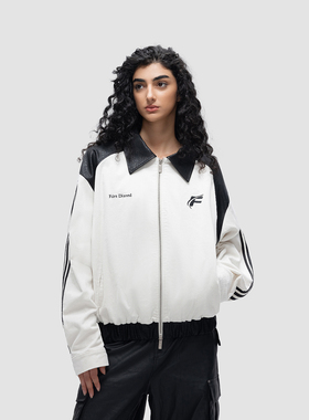 FDR 国潮美式灯芯绒拼接夹克外套男女秋冬季情侣装宽松上衣棒球服