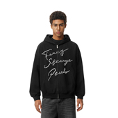 复古烫珍珠卫衣外套男女秋冬宽松百搭情侣开衫 FDR官方店 美式 上衣