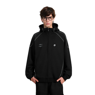 2025年情侣拉链开衫 秋季 外套女 哈苏线高领连帽卫衣男款 FDR官方店