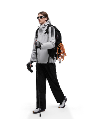 FDR官方店 R字拼接织带冲锋衣男女春季运动美式情侣装登山服外套