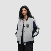 章仔条纹棒球服外套男女春春季 FDR 国潮美式 潮牌情侣宽松上衣夹克