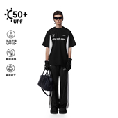 t恤男女夏季 FDR官方店 R字拼接速干短袖 户外运动宽松球衣训练服