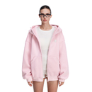 FDR官方店拉链开衫 上衣粉色情侣重磅高领空气层连帽卫衣外套女款