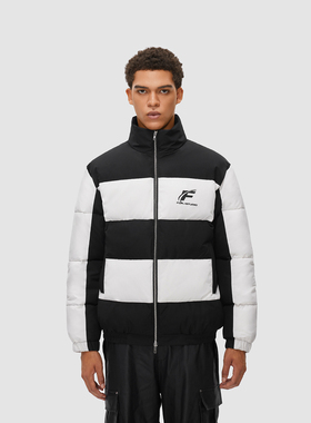 FDR 国潮美式撞色拼接棉衣棉服男女秋冬季加厚情侣上衣面包服外套