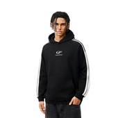 FDR官方店 上衣 重磅情侣装 月牙印花拼接织带美式 连帽卫衣男女春季