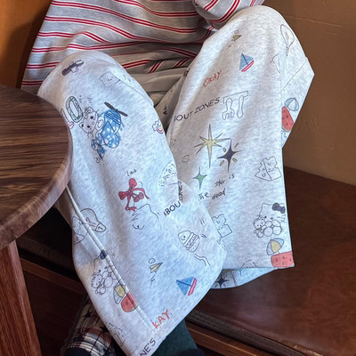 加厚卫裤初中生裤子2025新款今年流行爆款女大童小个子巨好的裤子