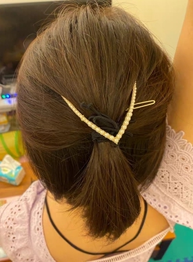 流行美专柜正品新款边夹小珍珠