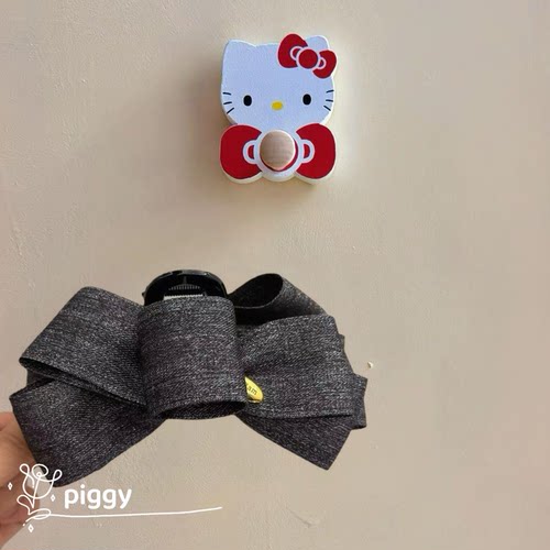 韩系新款布艺蝴蝶结抓夹小众发夹大号盘发鲨鱼夹扎马尾发卡头饰品