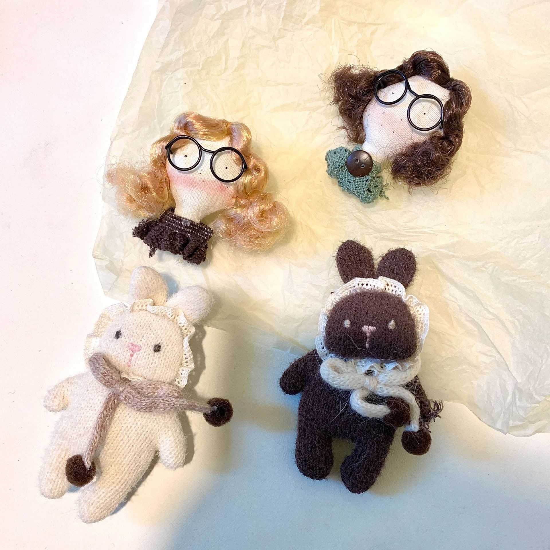 雀斑女孩~可爱玩偶兔子胸针女款小众设计感毛衣别针复古百搭配饰