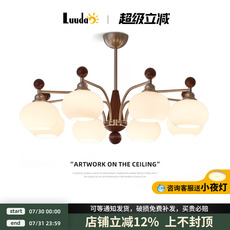 法式中古风客厅灯美式复古侘寂风大厅吊灯创意设计师高端艺术灯具