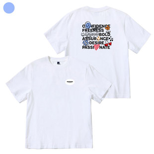 FEARNADA2023T恤演唱会衣服同款短袖印花宽松LESSERAFIM打底衫