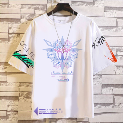 崩坏三琪兰娜卡斯周边始源终焉之律者学生短袖T恤男市亚娜上衣潮