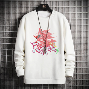 星穹铁道乱破圆领卫衣男春秋崩铁周边新款宽松卡芙卡银狼流萤长袖