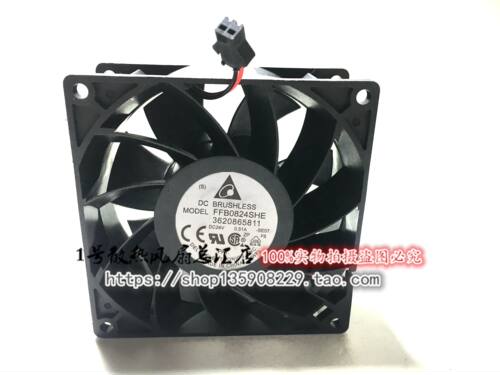 台达 FBB0824SHE 24V 0.51A 8038 8CM 大风量双滚珠变频器风扇