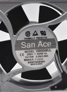 全新三洋12CM200V 109S008UL 109S025UL 109S078UL 109S072UL风扇