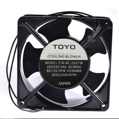 原装日本TOYO T30-4E 220/230V 22/21W 120*120*38铝框交流排气扇