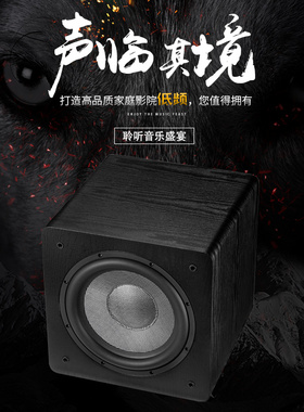 BRENE百音谱10寸有源家用低音炮超重低音密闭式炮B-SW300