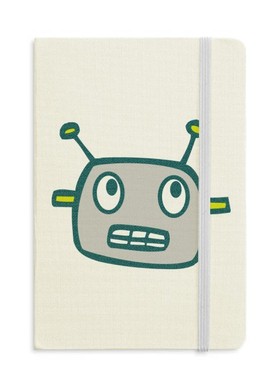 宇宙和外星灰色机器人硬质笔记本办公记事本子学生用加厚个性礼物