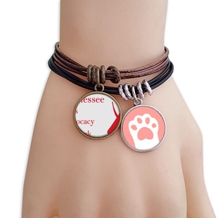 公益红丝带符号世界艾滋日黑棕手链对饰品猫咪礼物礼品自带仙气