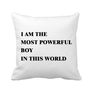 我是很强大的男孩方形抱枕靠枕沙发靠垫双面含芯礼物安全午睡