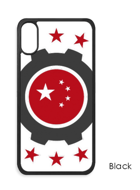 适用于iPhone星齿轮红色图案Xr手机壳max手机保护套678plus硅胶11