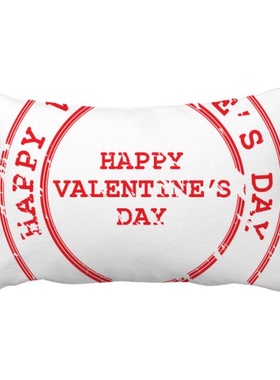 情人节红色印章爱心抱枕靠枕腰枕沙发靠垫双面含芯礼物安全午睡