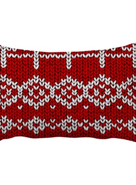 红色白色不规则北欧图案抱枕靠枕腰枕沙发靠垫双面含芯礼物