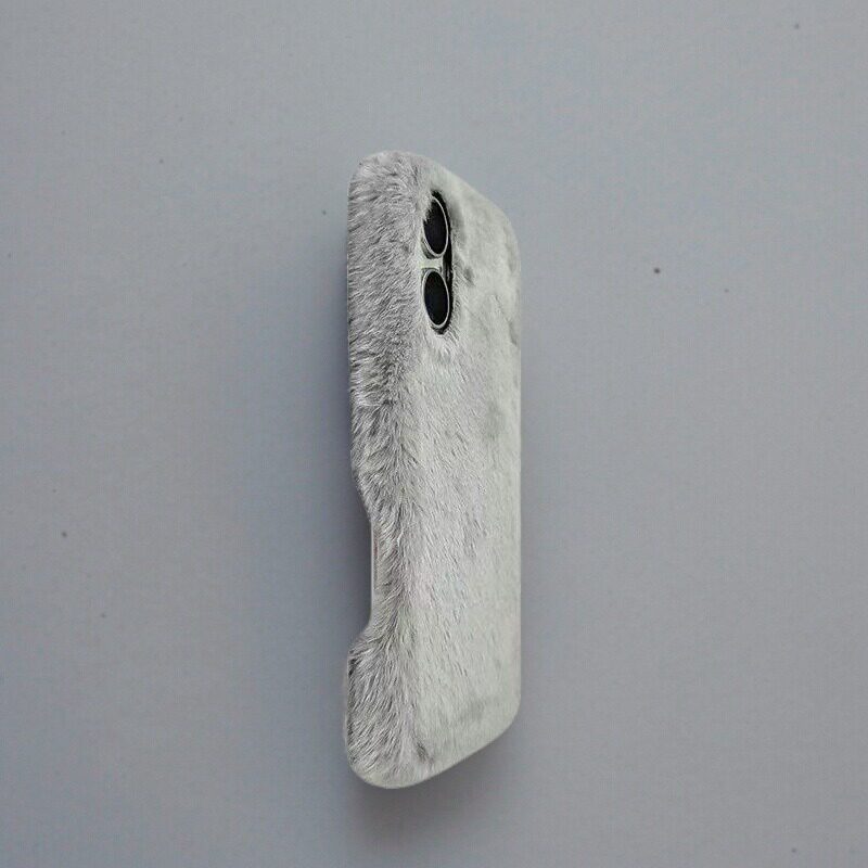 ins秋冬兔兔毛绒适用苹果手机壳