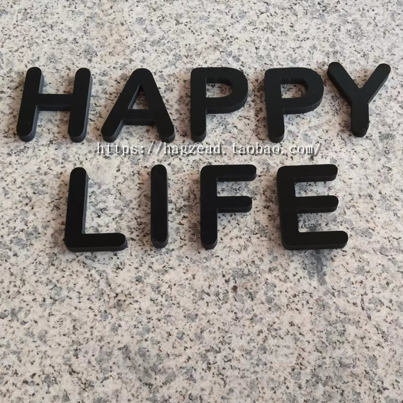HAPPY WIFE HAPPY LIFE雪弗板PVC背景墙装饰美化室内装饰立体字母