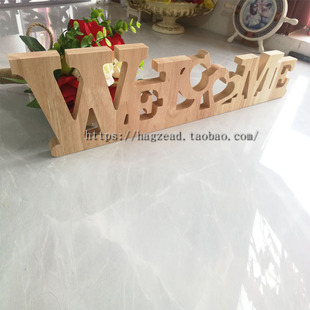 立体英文字母WELCOME婚庆签到台装饰布置迎宾区婚礼摆件道具