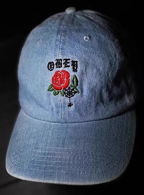【现货】市井店 Obey 美版潮牌嘻哈街舞滑板Spider&Rose棒球帽