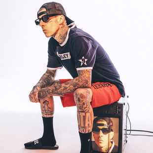 代购 Barker美版 市井店Hurley Travis 潮牌嘻哈滑板BlinkT恤