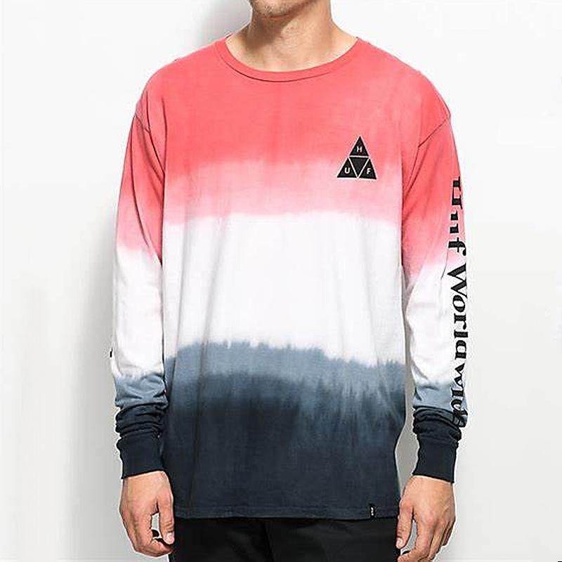 【现货】市井店 HUF美潮街头滑板嘻哈扎染宽松长袖T恤,男装,T恤,淘宝优惠券,粉丝福利购,淘宝优惠卷