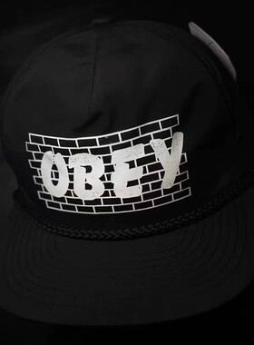 【现货】市井店 Obey 美版潮牌嘻哈街舞滑板Brickwall平檐棒球帽
