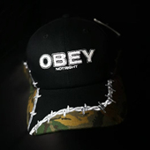 潮牌嘻哈街舞滑板Not Right弯檐棒球帽 Obey 美版 现货 市井店